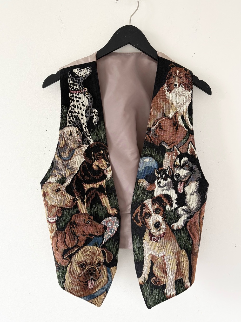 Dog Tapestry Open Front Vest